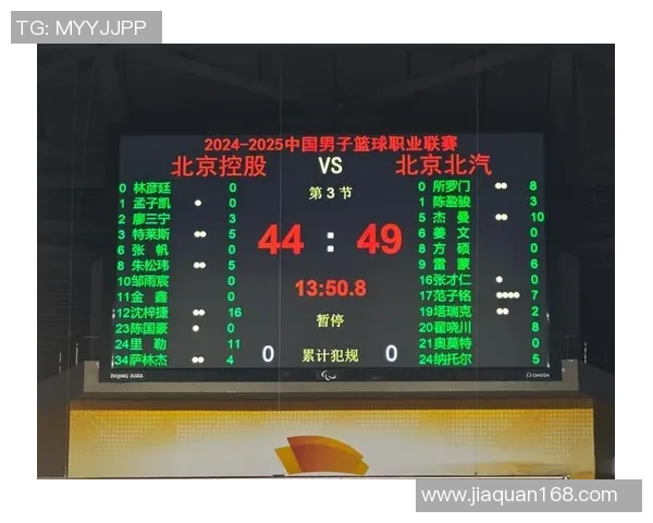 北京男篮单节零运动战进球，半场16分创最低纪录